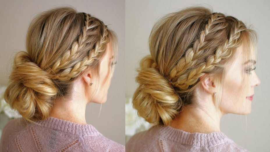 braided halo hairstyle
